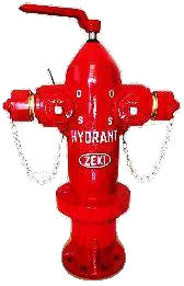 Hydrant Pillar Two Way ZEKI 4 x 2.5 x 2.5 Inch